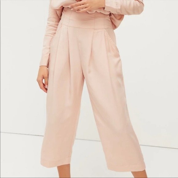 New FREE PEOPLE Yasmin Pant Set in Pale Pink Size 4 or S - Picture 4 of 11